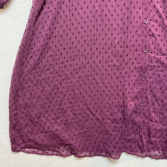 NWT Torrid Dress Womens 2X Purple Clip Dot Kimono Maxi Georgette $99 - Picture 6 of 13